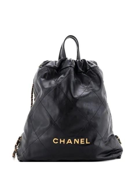 22 Chain Quilted Calfskin Large backpack by CHANEL 