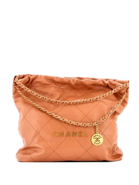 22 Chain Quilted Calfskin Large hobo bag by CHANEL 