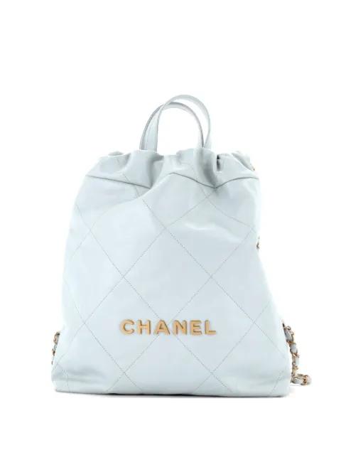 22 Chain Quilted Calfskin Medium backpack by CHANEL 