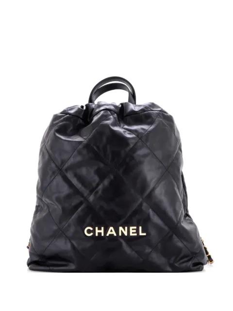 22 Chain Quilted Calfskin Medium backpack by CHANEL 