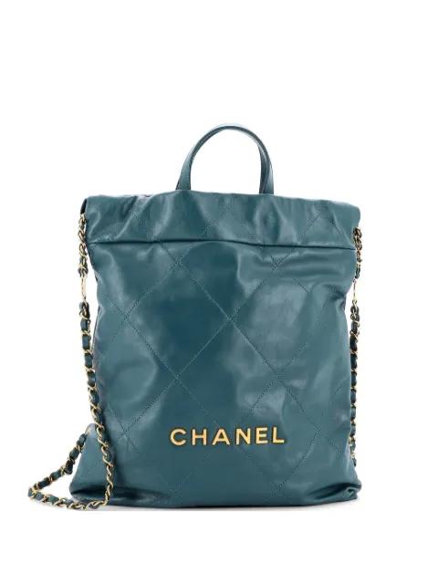 22 Chain Quilted Calfskin Medium backpack by CHANEL 