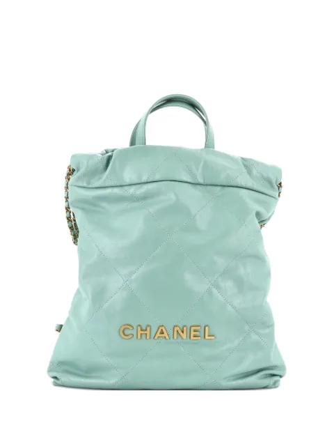 22 Chain Quilted Calfskin Medium backpack by CHANEL 