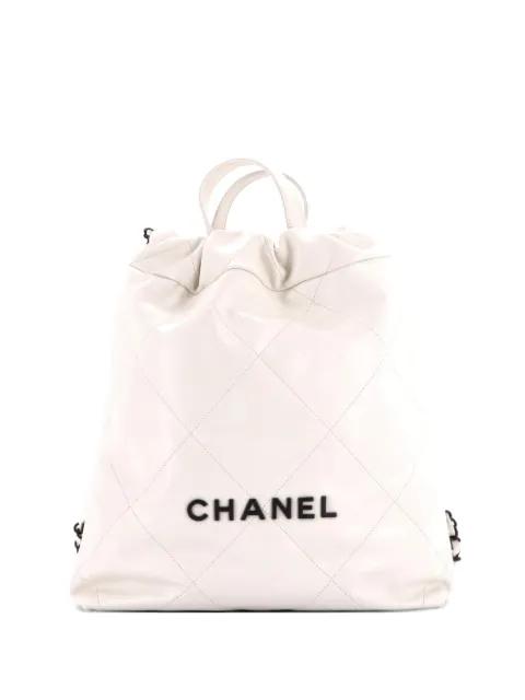 22 Chain Quilted Calfskin Medium backpack by CHANEL 