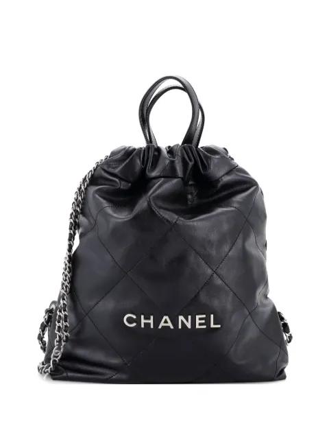 22 Chain Quilted Calfskin Medium backpack by CHANEL 