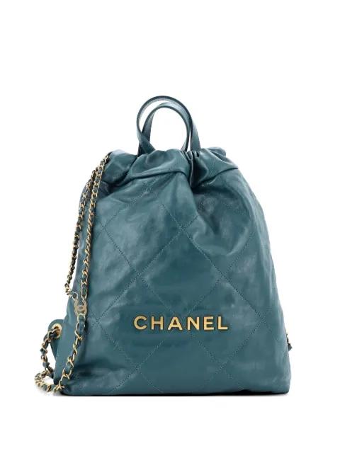 22 Chain Quilted Calfskin Medium backpack by CHANEL 
