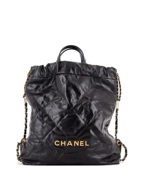 22 Chain Quilted Calfskin Medium backpack by CHANEL 