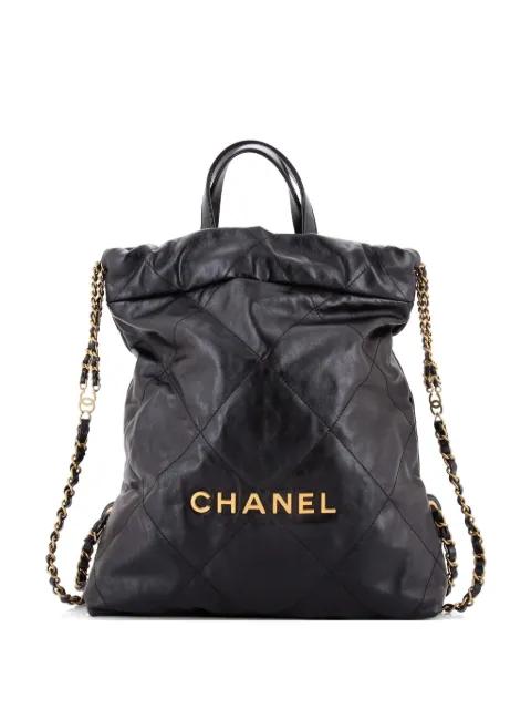 22 Chain Quilted Calfskin Medium backpack by CHANEL 