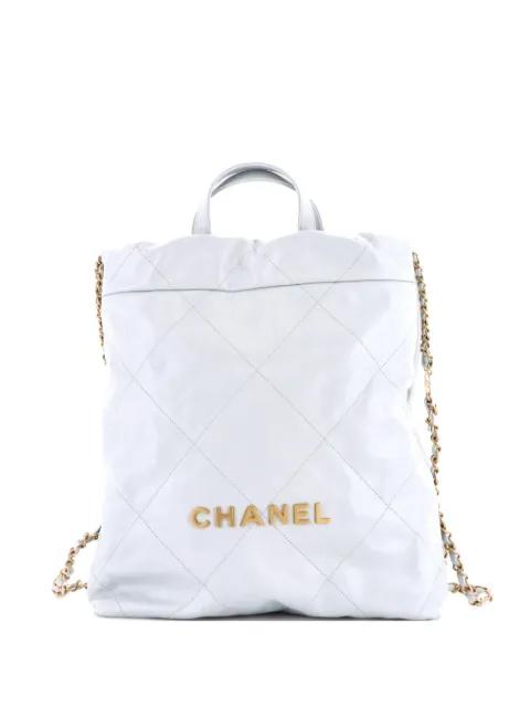 22 Chain Quilted Calfskin Medium backpack by CHANEL 