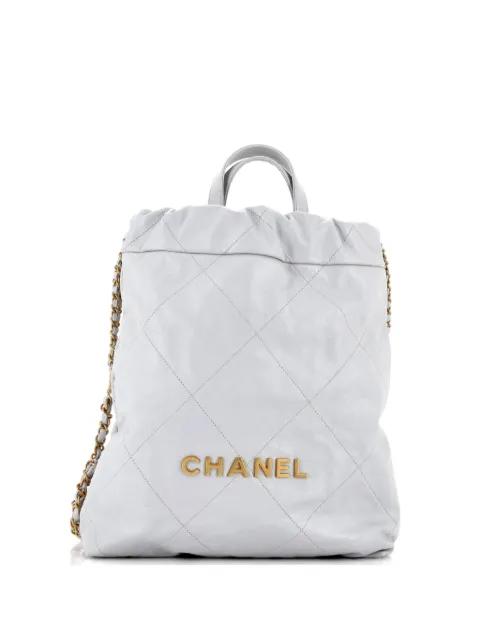 22 Chain Quilted Calfskin Medium backpack by CHANEL 
