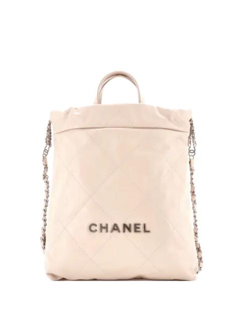 22 Chain Quilted Calfskin Medium backpack by CHANEL 