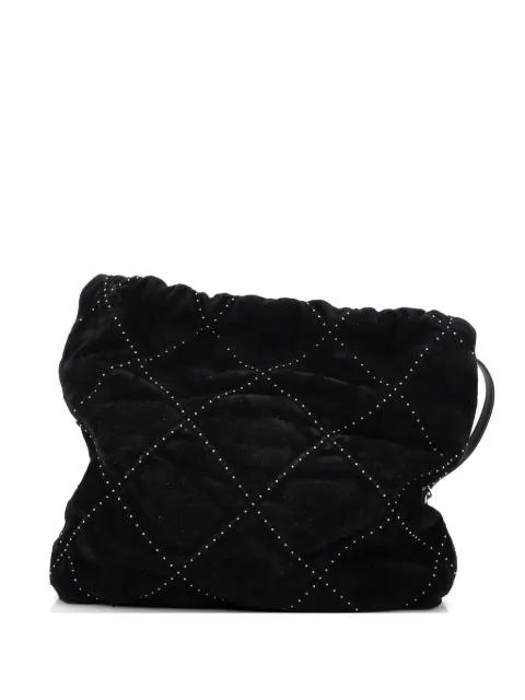 22 Chain Quilted Studded Suede Small hobo bag by CHANEL 