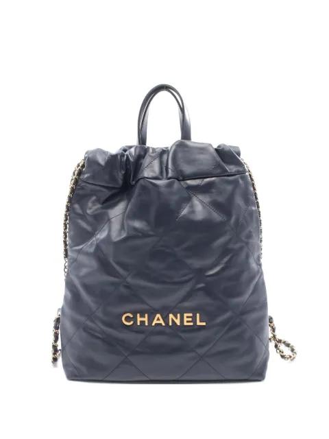 22 quilted leather backpack by CHANEL 