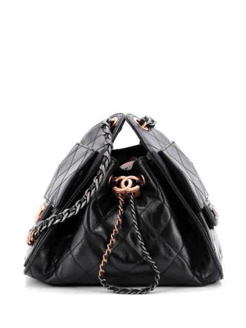 25 Quilted Shiny Crumpled Calfskin Mini hobo bag by CHANEL 