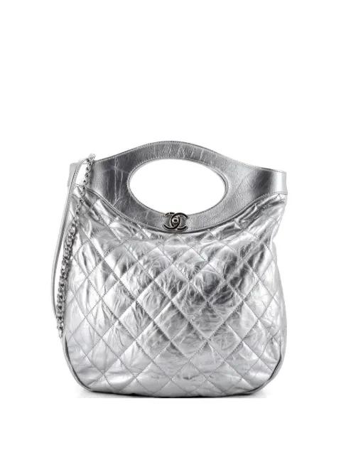 31 Shopping Bag Quilted Crumpled Calfskin Tall tote bag by CHANEL 