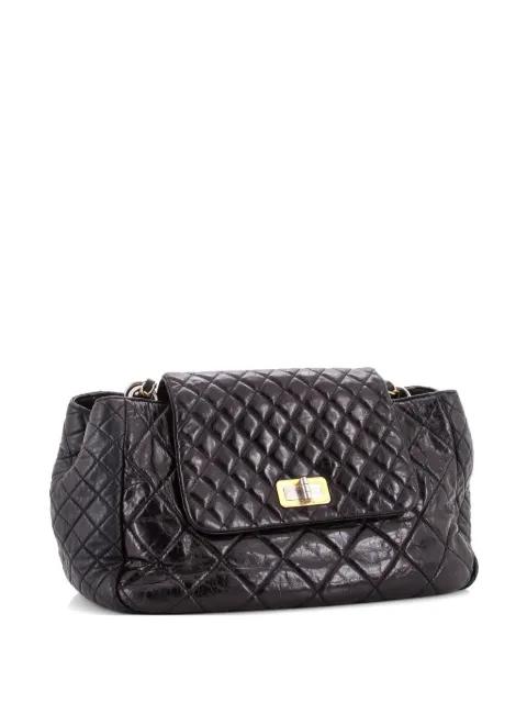 Accordion Reissue Flap Bag Quilted Glazed Calfskin Maxi shoulder bag by CHANEL 