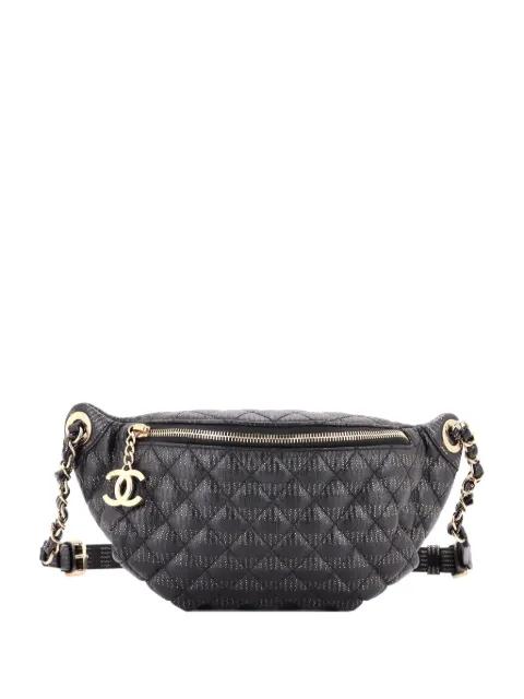 Banane Waist Bag Quilted Leather belt bag by CHANEL 