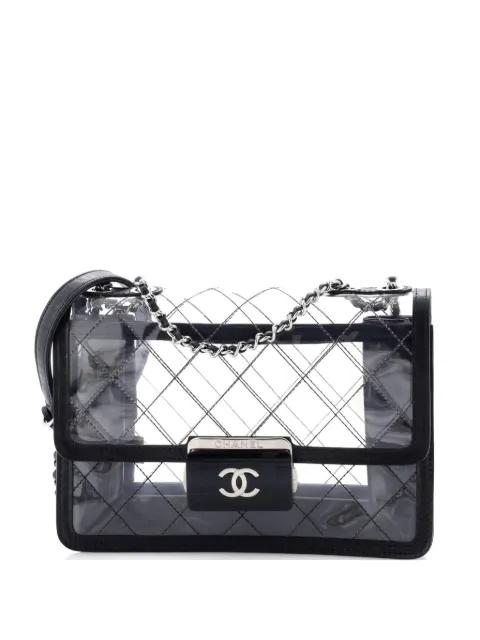 Beauty Lock Flap Bag Quilted PVC With Lambskin Large shoulder bag by CHANEL 