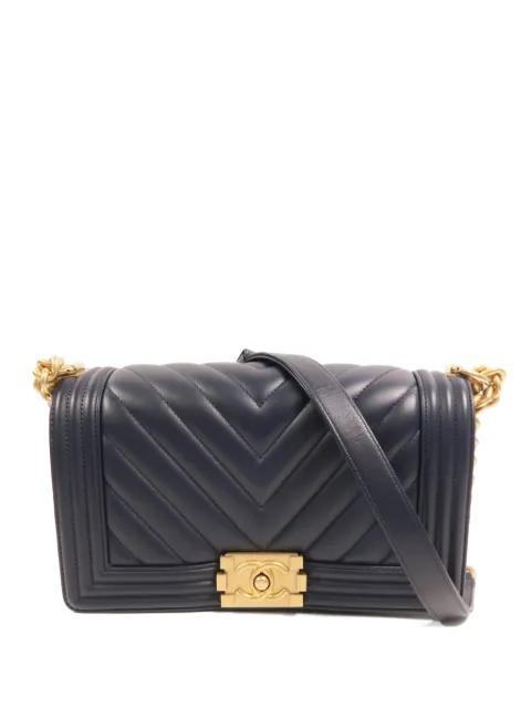 Boy Chanel chevron-quilted shoulder bag by CHANEL 