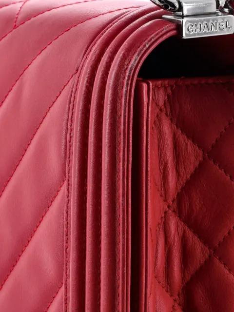 Boy Flap Bag Mixed Quilted Chevron Calfskin Old Medium shoulder bag by CHANEL 