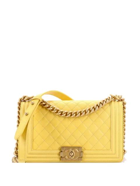 Boy Flap Bag Quilted Calfskin Old Medium shoulder bag by CHANEL 