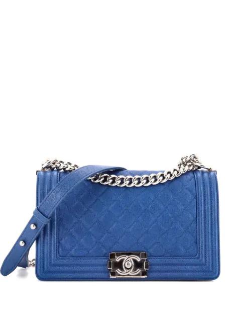 Boy Flap Bag Quilted Caviar Old Medium crossbody bag by CHANEL 