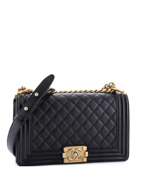 Boy Flap Bag Quilted Caviar Old Medium crossbody bag by CHANEL 