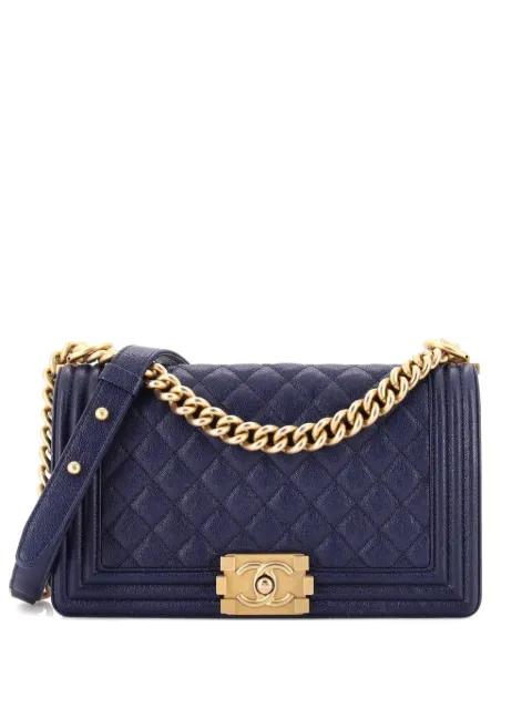 Boy Flap Bag Quilted Caviar Old Medium crossbody bag by CHANEL 