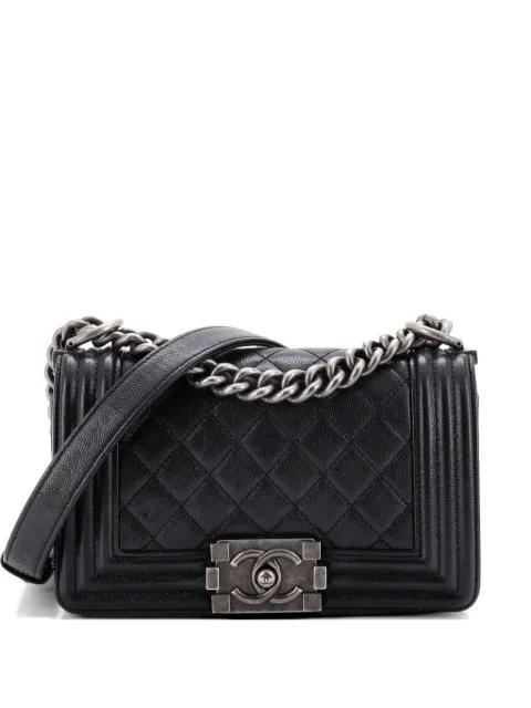 Boy Flap Bag Quilted Caviar Small crossbody bag by CHANEL 