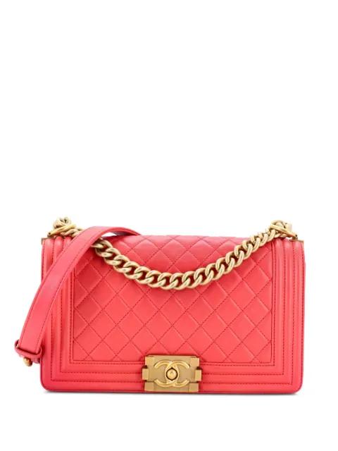 Boy Flap Bag Quilted Lambskin Old Medium shoulder bag by CHANEL 
