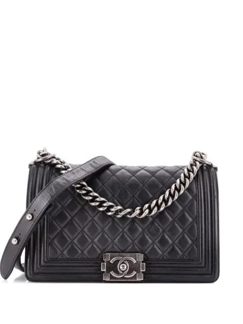 Boy Flap Bag Quilted Lambskin Old Medium shoulder bag by CHANEL 