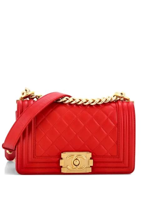 Boy Flap Bag Quilted Lambskin Small crossbody bag by CHANEL 