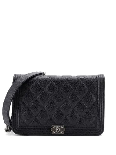 Boy Wallet on Chain Quilted Caviar crossbody bag by CHANEL 