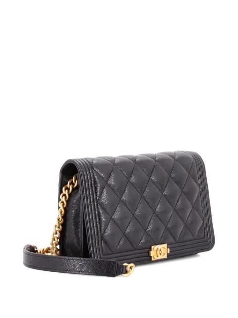 Boy Wallet on Chain Quilted Caviar crossbody bag by CHANEL 