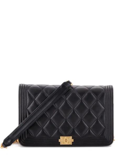 Boy Wallet on Chain Quilted Lambskin crossbody bag by CHANEL 