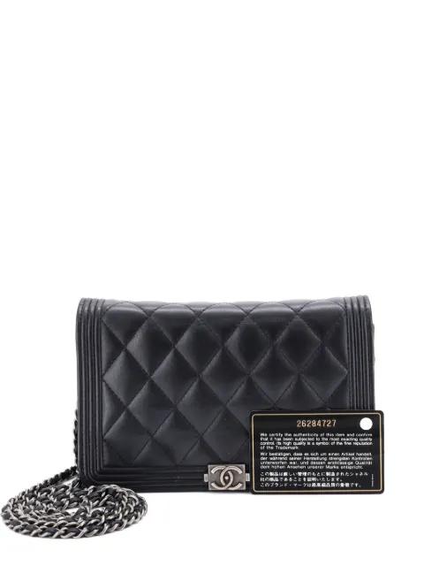 Boy Wallet on Chain Quilted Lambskin crossbody bag by CHANEL 