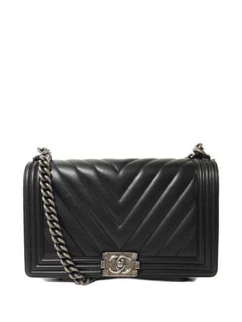 Boy chevron-quilted shoulder bag by CHANEL 