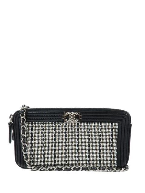Boy double-zip leather bag by CHANEL 