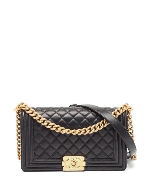 Boy quilted leather shoulder bag by CHANEL 