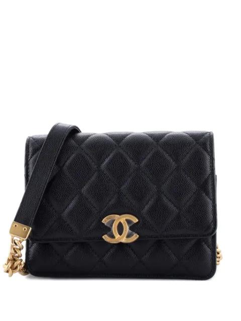 Bracelet on Chain Wallet on Chain Quilted Caviar Mini clutch bag by CHANEL 