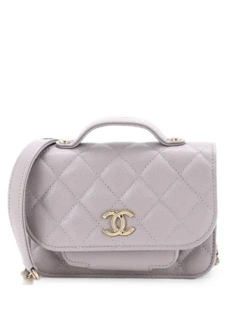 Business Affinity Flap Clutch with Chain Quilted Caviar crossbody bag by CHANEL 