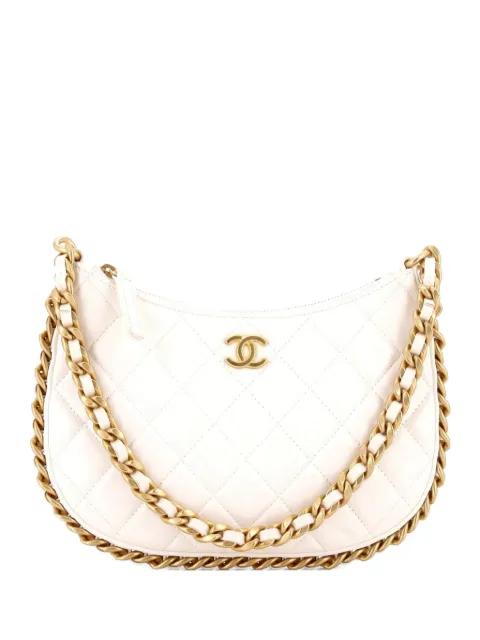 CC Chain Around Quilted Lambskin hobo bag by CHANEL 