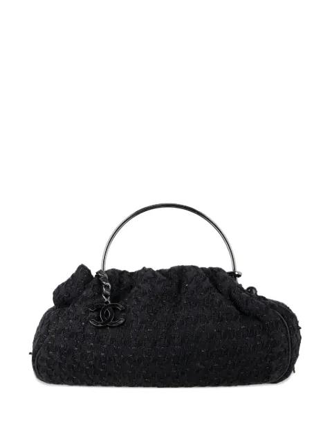 CC Tweed knitting tote bag by CHANEL 