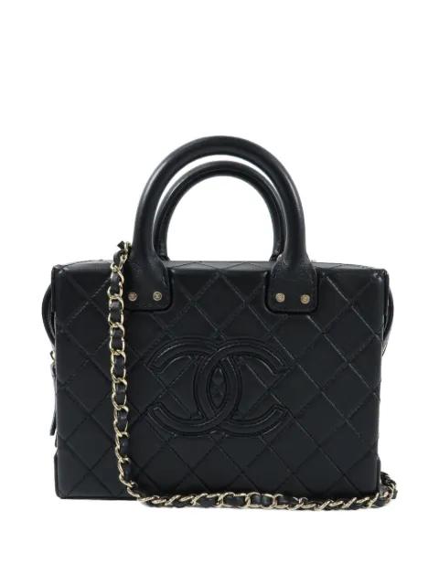 CC Vanity Case diamond-quilting leather tote bag by CHANEL 