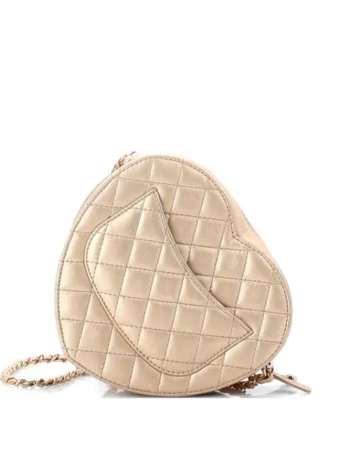 CC in Love Heart Bag Quilted Lambskin crossbody bag by CHANEL 