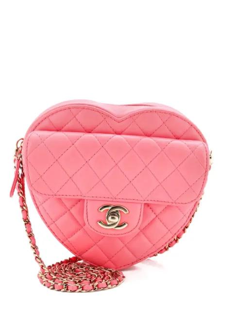 CC in Love Heart Bag Quilted Lambskin crossbody bag by CHANEL 