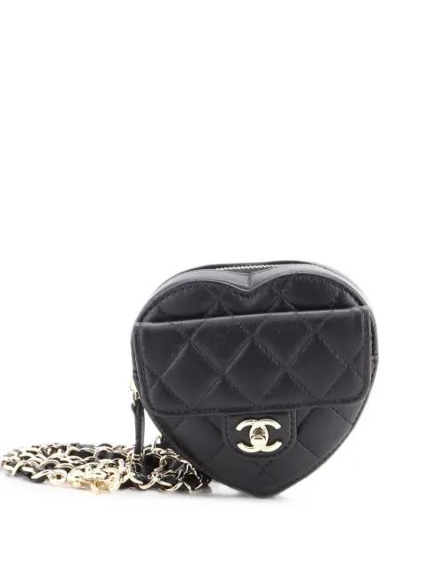 CC in Love Heart Quilted Lambskin belt bag by CHANEL 