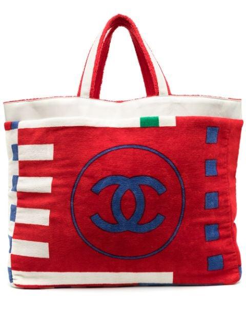 CC terry-cloth tote bag by CHANEL 