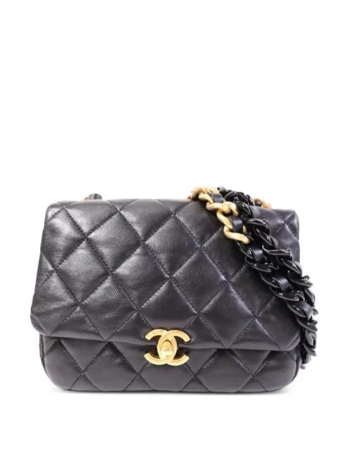 CC turn-lock quilted crossbody bag by CHANEL 