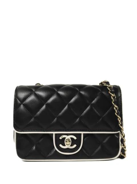 CC turn-lock quilted shoulder bag by CHANEL 