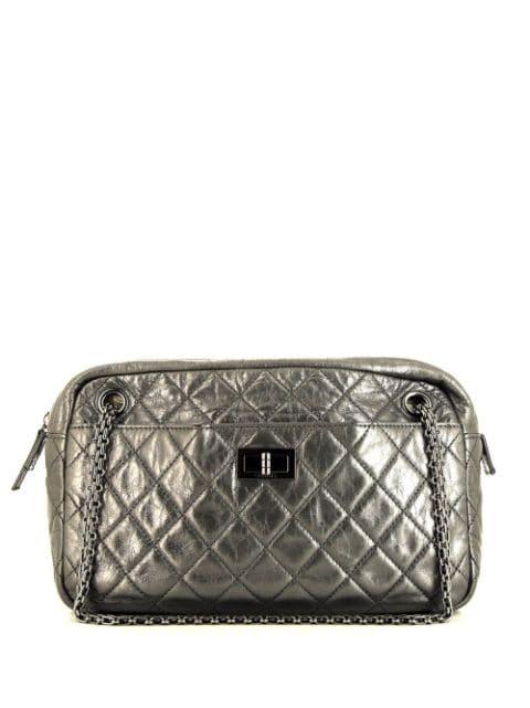 Camera metallic leather shoulder bag by CHANEL 